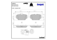 Brake Pad Set, disc brake LP3572 Delphi