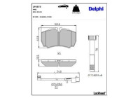 Brake Pad Set, disc brake LP3573 Delphi