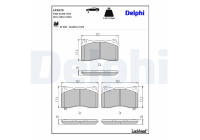 Brake Pad Set, disc brake LP3575 Delphi