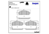 Brake Pad Set, disc brake LP3578 Delphi