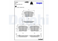 Brake Pad Set, disc brake LP3581 Delphi