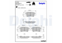 Brake Pad Set, disc brake LP3587 Delphi