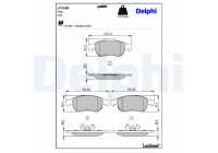 Brake Pad Set, disc brake LP3588 Delphi