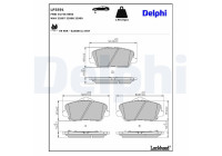 Brake pad set, disc brake LP3591 Delphi