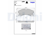 Brake Pad Set, disc brake LP3593 Delphi