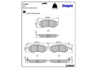 Brake Pad Set, disc brake LP3594 Delphi