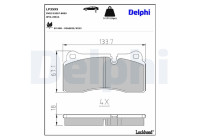 Brake pad set, disc brake LP3595 Delphi