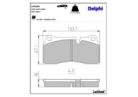Brake pad set, disc brake LP3595 Delphi