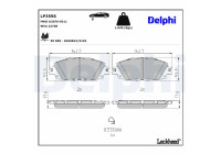 Brake Pad Set, disc brake LP3596 Delphi