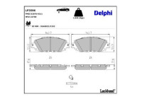 Brake Pad Set, disc brake LP3596 Delphi
