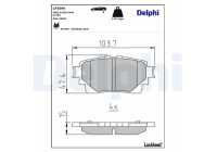 Brake Pad Set, disc brake LP3599 Delphi
