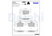 Brake Pad Set, disc brake LP3600 Delphi