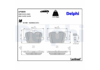 Brake Pad Set, disc brake LP3605 Delphi