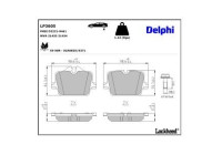 Brake Pad Set, disc brake LP3605 Delphi