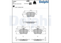 Brake Pad Set, disc brake LP3607 Delphi