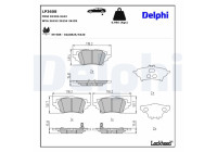 Brake Pad Set, disc brake LP3608 Delphi