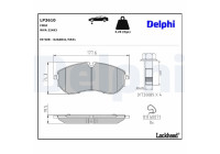 Brake Pad Set, disc brake LP3610 Delphi