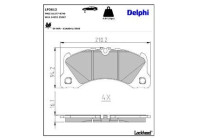 Brake Pad Set, disc brake LP3612 Delphi