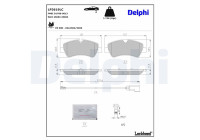Brake pad set, disc brake LP3619LC Delphi