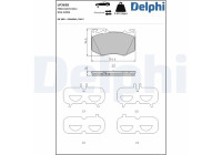 Brake Pad Set, disc brake LP3620 Delphi