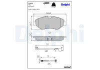 Brake Pad Set, disc brake LP3621 Delphi
