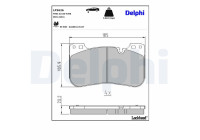 Brake Pad Set, disc brake LP3626 Delphi