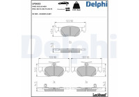 Brake Pad Set, disc brake LP3633 Delphi