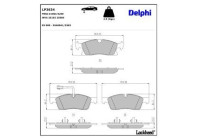 Brake Pad Set, disc brake LP3634 Delphi