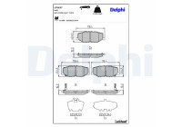 Brake Pad Set, disc brake LP3637 Delphi