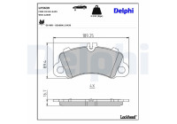 Brake Pad Set, disc brake LP3639 Delphi
