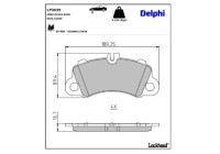 Brake Pad Set, disc brake LP3639 Delphi