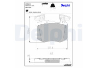 Brake Pad Set, disc brake LP3642 Delphi