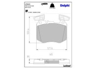 Brake Pad Set, disc brake LP3642 Delphi