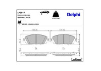 Brake Pad Set, disc brake LP3647 Delphi