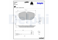 Brake Pad Set, disc brake LP3652 Delphi