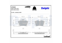 Brake Pad Set, disc brake LP3653 Delphi