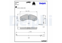 Brake Pad Set, disc brake LP3658 Delphi