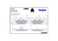 Brake Pad Set, disc brake LP3664 Delphi