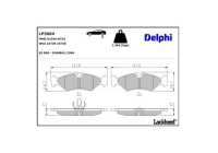 Brake Pad Set, disc brake LP3664 Delphi