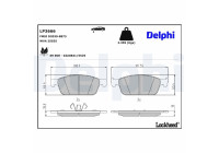 Brake Pad Set, disc brake LP3666 Delphi