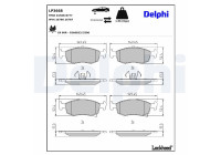 Brake Pad Set, disc brake LP3668 Delphi