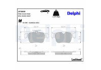 Brake Pad Set, disc brake LP3669 Delphi