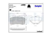 Brake Pad Set, disc brake LP3676 Delphi