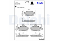 Brake Pad Set, disc brake LP3678 Delphi