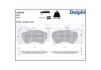 Brake pad set, disc brake LP3679 Delphi