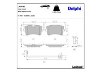 Brake Pad Set, disc brake LP3681 Delphi