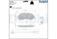 Brake Pad Set, disc brake LP3682 Delphi