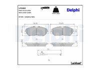 Brake Pad Set, disc brake LP3683 Delphi