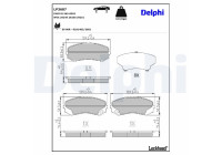 Brake Pad Set, disc brake LP3687 Delphi