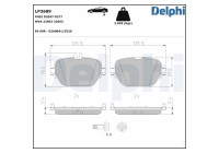 Brake pad set, disc brake LP3689 Delphi